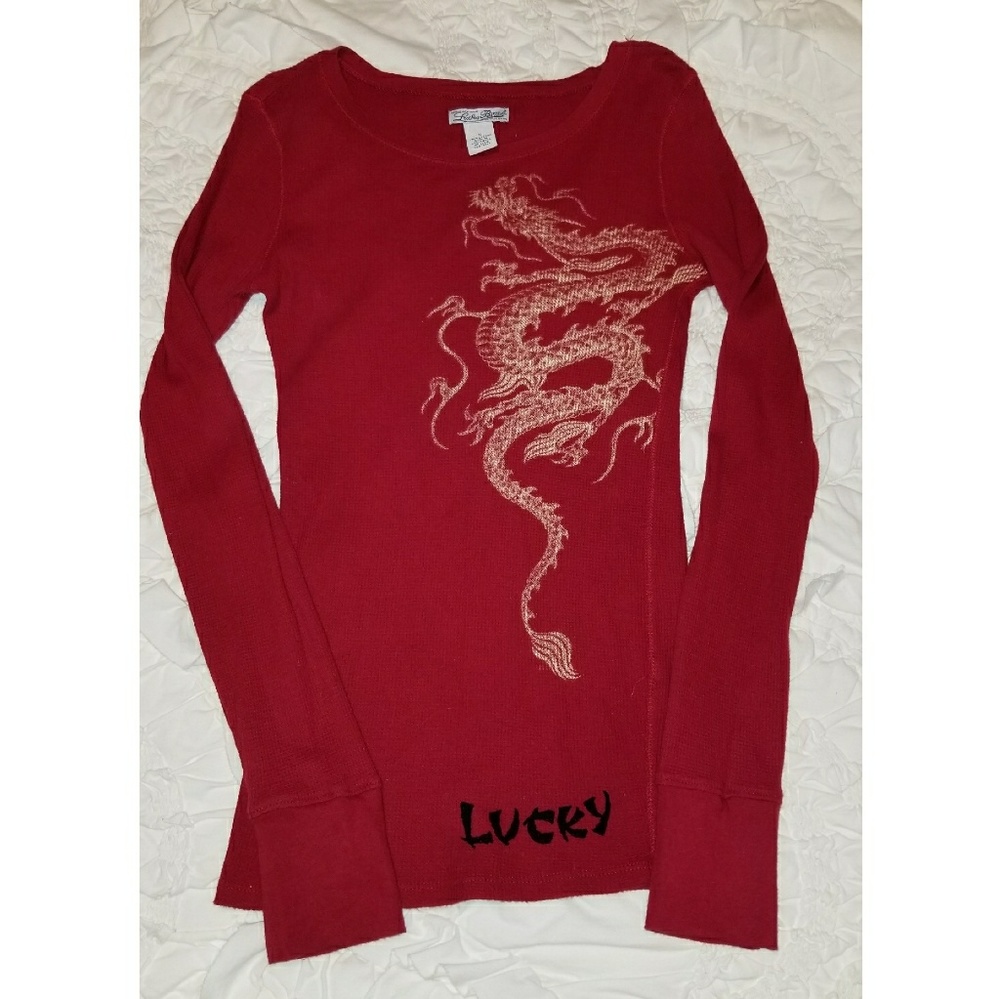 NWOT Lucky brand long sleeve dragon shirt